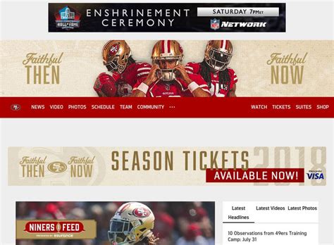 san francisco 49ers official website.
